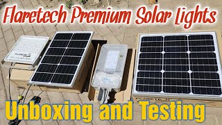 Unboxing and Quick Testing of Flaretech Solar Lights  Premium Quality Solar Lights [upl. by Wylma]