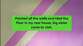 Painted all the walls and tiled the floor in my new house big sister came to visit [upl. by Jennifer167]