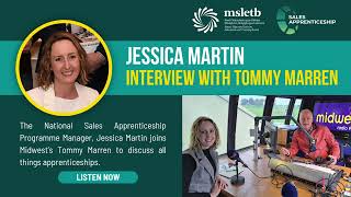 Jessica Martin Talks Apprenticeships on The Tommy Marren Show  National Sales Apprenticeship [upl. by Redla]