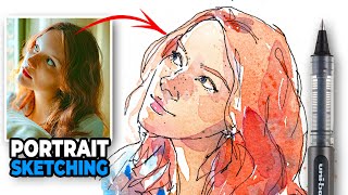 How to Draw Faces Loosely  Easy STEP BY STEP For Beginners [upl. by Iruyas]