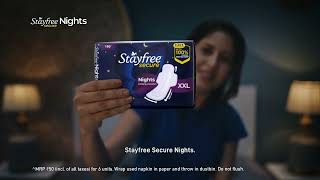 Put staining worries to sleep  Stayfree Secure Nights  Only for ₹50 [upl. by Hsirap]