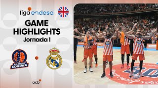 Leyma Coruña  Real Madrid 8685 GAME HIGHLIGHTS  Liga Endesa 202425 [upl. by Anamor613]