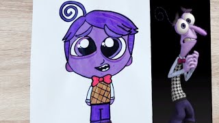 How To Draw Fear Character  Inside out  in Chibi style new [upl. by Arihs]