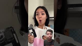 Karina Ka Iphone Lena Ka Techniq 😀 shorts ytshorts youtubeshorts funny comedy [upl. by Haila881]