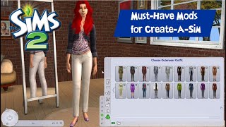 Musthave Mods for CreateASim CAS in The Sims 2 [upl. by Ettesoj]