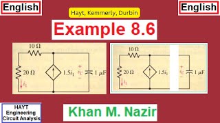 Example 86  RC Circuit with Dependent Source  Circuit Analysis Hayt Kemmerly Durbin [upl. by Aralk]