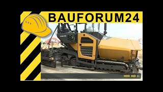 Volvo Fertiger P7820C und Raupenbagger EC220D auf der TiefbauLive [upl. by Gasperoni17]