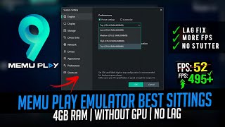 MEmu Play 8 Emulator Lag Fix Best Settings For LowEnd PC amp Laptop  2024 [upl. by Toor]