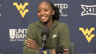 WVU Womens Basketball Jordan Harrison Press Conference  10824 [upl. by Tebor]