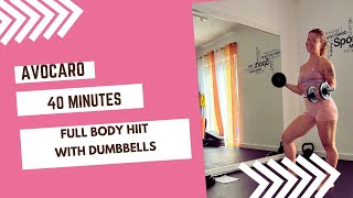 40 Min Full Body HIIT Workout  Weights hiitworkout dumbbell cardio weights [upl. by Annerb728]