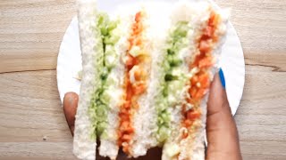 Tricolor Sandwich  Veg Sandwich Recipe 5 min Sandwich Recipe Republic Day Special  Girly kitchen [upl. by Llehsor]