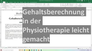 Gehaltsberechnung in der Physiotherapie leicht gemacht [upl. by Pincus534]