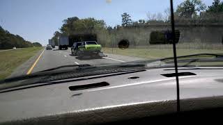 1970 Sublime Green Dodge Dart Swinger fully restored on the interstate [upl. by Ytram858]