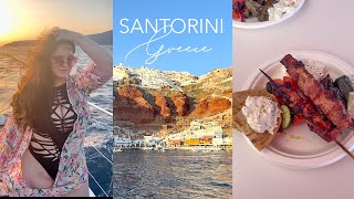 First Time in Santorini 🇬🇷 6Hour GREEK FOOD Tour in Santorini [upl. by Eirod]