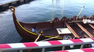 Lerwick Harbour  Shetland Islands  Dim Riv replica Viking boat [upl. by Nigem802]