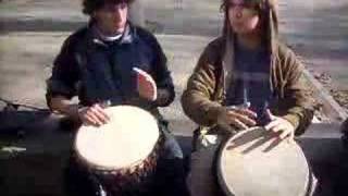 Djembe session improvisation from Barcelona City [upl. by Brinna]