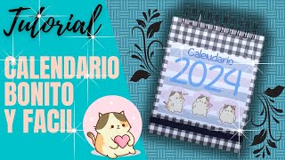 CALENDARIO BONITO Y FACIL TUTORIAL DE SCRAPBOOK [upl. by Adniram]