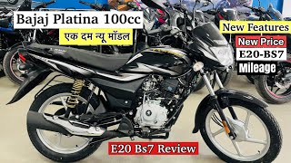 2025🔥Bajaj Platina 100cc E20 BS7 Details Review  On Road PriceMileage New Features  Platina 100 [upl. by Wehttam]