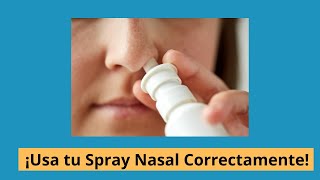 ¡Como usar un Spray Nasal de Corticoides Correctamente Guía Fácil y Efectiva [upl. by Cleodell]