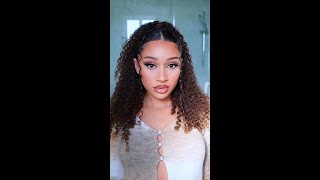 Trying This New Curly Hairstyle cute  easy [upl. by Shugart]