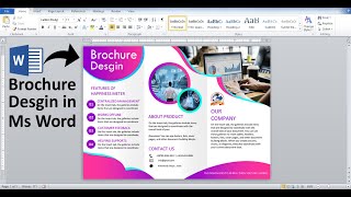 Printable Creative Brochure Design Using Microsoft Office Word Brochure Leaflet Flyer Design [upl. by Idnek]