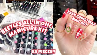 TRYING BEETLES ALL IN ONE 85 PIECE GEL POLISH MANICURE KIT FROM AMAZON INCLUDES EVERYTHING YOU NEED [upl. by Amice931]