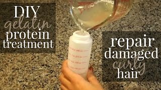 DIY Gelatin Protein Treatment [upl. by Eilime78]