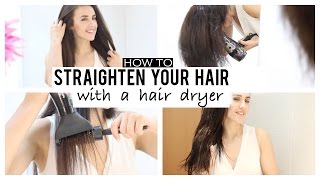 How to straighten your hair with hair dryer [upl. by Daigle]