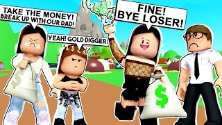 We PAID THE GOLD DIGGER to BREAK UP With OUR DAD SHE GOT EXPOSED  Roblox  MeepCity [upl. by Aimo781]