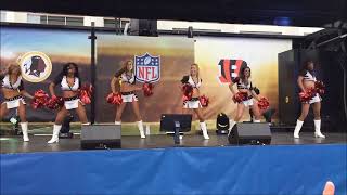 Cincinnati BenGals Cheerleaders Performing at Wembley Stadium Tailgate Party 301016 [upl. by Carmine]