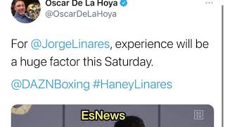 Oscar de la hoya on Linares vs Haney [upl. by Wiltsey]