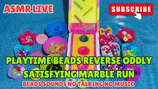 ASMR LIVE🔴🌈 PLAYTIME BEADS REVERSE ODDLY SATISFYING MARBLE RUN playtime asmr satisfying [upl. by Lochner]