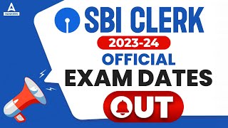 SBI Clerk Exam Date 2023 Out  SBI Clerk Prelims Exam Date  Full Details [upl. by Trutko490]