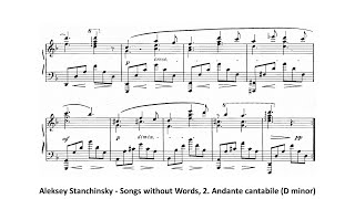 Aleksey Stanchinsky  Songs without Words 2 Andante cantabile D minor [upl. by Neerom]