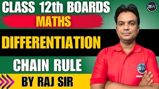 Chain Rule Class 12 Maths  DIFFERENTIATION 🔥 maths [upl. by Yllen]