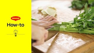 HowTo Sellerie schälen  MAGGI Kochstudio [upl. by Eelrebmyk]