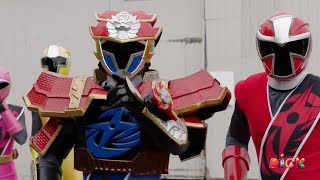 Super Ninja Steel  Lion Fire Blue Ranger vs Tynamon  E18 Magic Misfire  Power Rangers Official [upl. by Yelserp632]