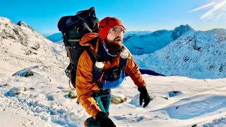 SNOWDONIA SOLO WILD CAMP IN FULL WINTER CONDITIONS ⚠️❄️ [upl. by Lasser]