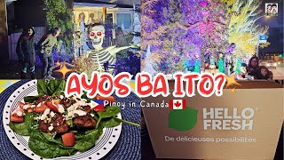 TRYING HELLO FRESH FOR THE FIRST TIME  BONGGANG HALLOWEEN DISPLAY  BUHAY SA CANADA [upl. by Atsok]