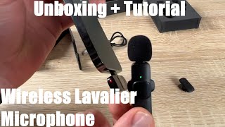 Wireless Lavalier Microphone for iPhone Lapel Microphone Wireless Microphone Unboxing amp instructions [upl. by Nets]