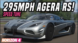 FH4  Koenigsegg Agera RS Top Speed Tune  295MPH475KPH [upl. by Gilchrist]