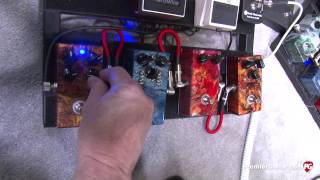 NAMM 13  Chris Campbell Custom Guitars CCS Series amp Rockbox Brown Sugar Distortion Demos [upl. by Lenuahs]