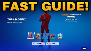 How To COMPLETE ALL INFERNO QUESTS CHALLENGES in Fortnite Quests Pack Guide [upl. by Eunice]