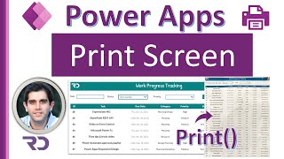 Print Screen in Power Apps  Print Form amp Gallery [upl. by Broderic]