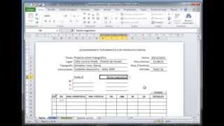 Taquimetria Digital  Teodolito  Proceso de datos Excel para topografia [upl. by Odnamra]