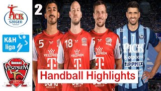 OTP Bank PICK Szeged Vs Telekom Veszprém HC Handball Highlights Playoffs Final KampH liga 2024 [upl. by Nameerf]