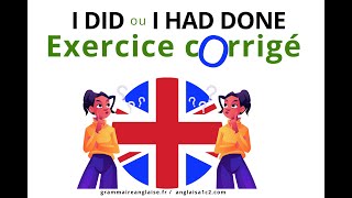 Anglais Exercice corrigé  13160  Past simple ou PAST perfect  niv a2 [upl. by Alford528]