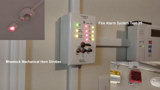 Fire Alarm System Test 39 Wheelock Mechanical Horn Strobes PANEL GLITCHES [upl. by Sotnas]