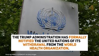 US notifies UN of withdrawal from World Health Organization [upl. by Imoen67]