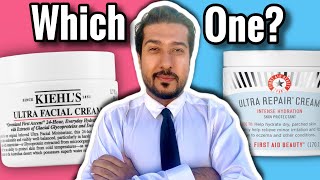 Kiehls Ultra Facial Cream vs First Aid Beauty Ultra Repair Cream [upl. by Aiahc]